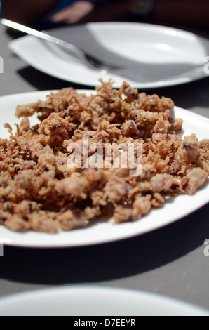 Fried 'Chopitos' con il limone Foto Stock