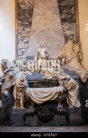 Marechal Maurice de Saxe mausoleo nella chiesa di San Tommaso a Strasburgo Alsace Francia Foto Stock