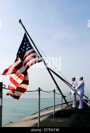 Colori di mattina a bordo della USS John C. Stennis. Foto Stock