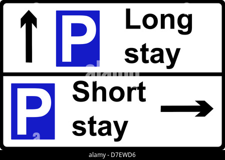 Parcheggio segno Foto Stock