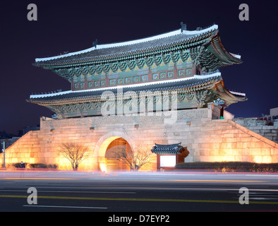 Porta di Dongdaemun di Seoul, Corea del Sud Foto Stock