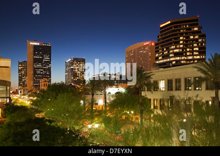 Skyline, Phoenix, Arizona USA Foto Stock