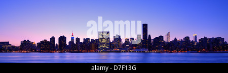 Panorama del centro cittadino di New York City Foto Stock