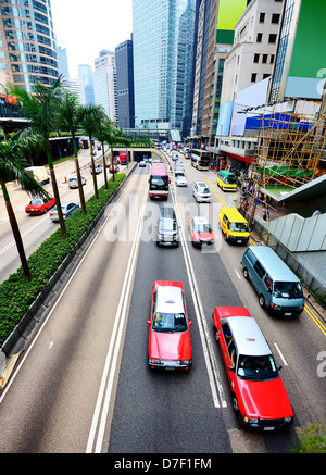 Il traffico sull'Isola di Hong Kong Foto Stock