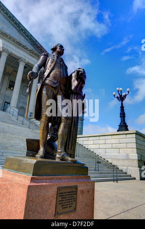 George Washington statua a La Carolina del Sud Statehouse Foto Stock