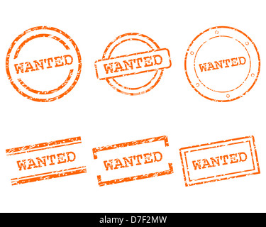 Francobolli ricercati Foto Stock