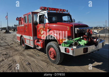 NEW YORK, NY - novembre 09: Scene di uragano Sandy postumi nel punto ariosi parte di Far Rockaway Foto Stock