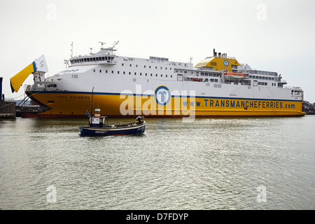 Côte d'Albâtre traghetto al porto di Newhaven, SUSSEX REGNO UNITO Foto Stock