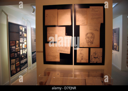 Archivi della lingua tedesca Jewry museo al Jekke Heritage Centre, Tefen Foto Stock