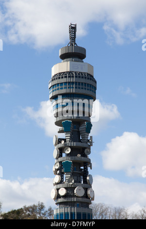 Il modello del BT Tower Londra ,Miniland, Legoland Windsor Berkshire, Inghilterra, Regno Unito Foto Stock