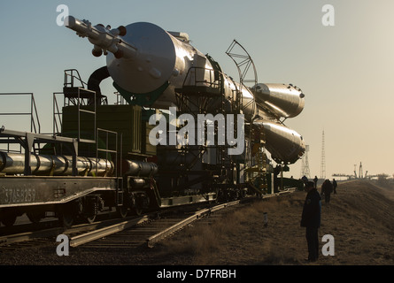 Expedition 35 Soyuz Rollout 201303260012(HQ) Foto Stock