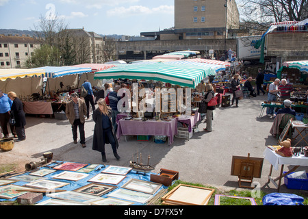 Mercato d'antiquariato vintage Walkt Street Bath Foto Stock