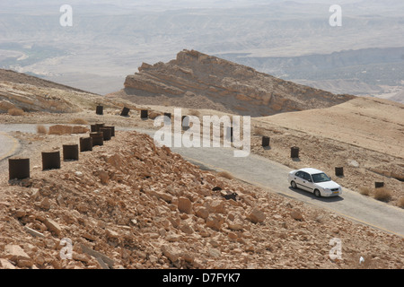 La strada di Maale haakrabim, negev Foto Stock