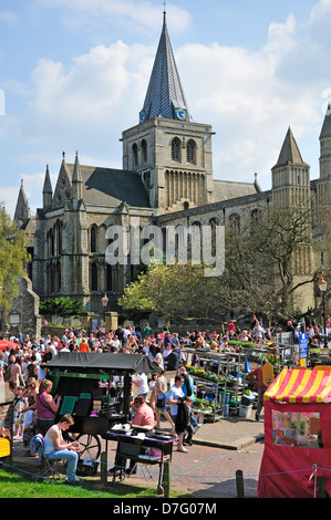 Rochester, Kent, Inghilterra, Regno Unito. Spazza Festival, 2013; Cattedrale Foto Stock