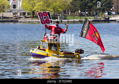 Divertenti Senatori di Ottawa ventola Foto Stock