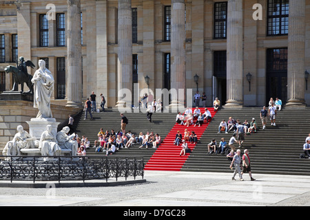 Berlin Mitte Gendarmenmarkt mercato Gendarmen playhouse Foto Stock