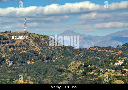 Hollywood Sign in colline di Hollywood, West Hollywood, Los Angeles, California Foto Stock