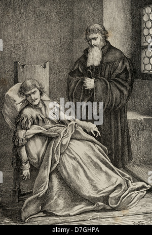 Ulrich von Hutten (1488-1523). Scrittore tedesco e teologo. Incisione in Germania, 1882. Foto Stock