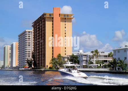 Hollywood Florida, grattacieli di grattacielo Intracoastal alti grattacieli costruzione edifici condomini condomini condomini residence appartamenti residenziali Foto Stock