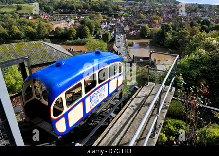 8851. Cliff Railway, Bridgenorth, Shropshire, Inghilterra, Regno Unito Foto Stock