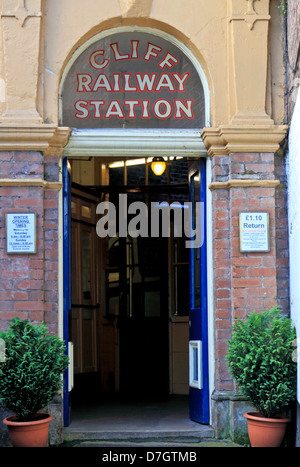 8854. Cliff Railway (terminale inferiore), Bridgenorth, Shropshire, Inghilterra, Regno Unito Foto Stock