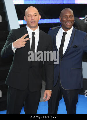 VIN DIESEL & Tyrese Gibson Fast & Furious 6. PREMIERE MONDIALE Leicester Square Londra Inghilterra REGNO UNITO 07 Maggio 2013 Foto Stock