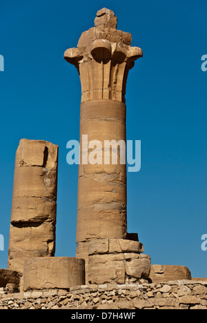 Colonne di Amenhotep III' Soleb tempio, Sudan settentrionale Foto Stock