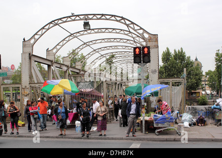 Santiago de Cile Rio Mapocho bridge Foto Stock