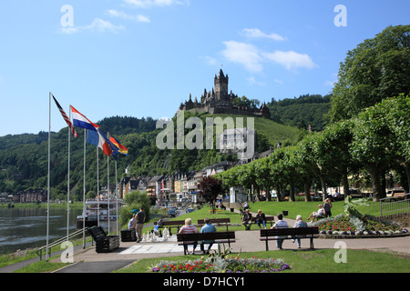 In Germania, in Renania Palatinato, Valle della Mosella, Cochem, Castello di Reichsburg Foto Stock