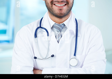 Close-up di medico con stetoscopio Foto Stock