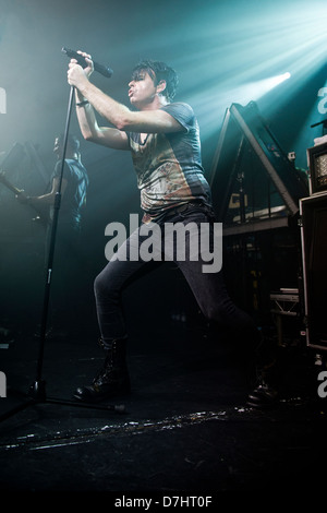 Gary Numan esegue al carbone Exchange, Cardiff, 2 giugno 2012. Foto Stock