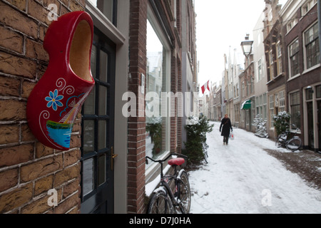 Pattino di legno a Dordrecht, Olanda Foto Stock