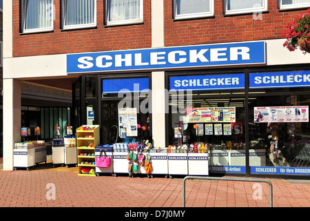 Imprese, società segni, nomi, logo, Schlecker, Drogeriemarkt Foto Stock