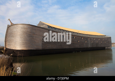 Replica del arco di Noè, costruita in scala reale come un museo, Dordrecht, Olanda Foto Stock