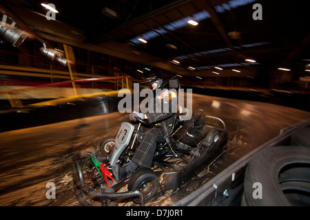 Il Karting a go-kart-in in Dordrecht, Olanda Foto Stock