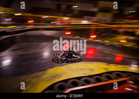 Il Karting a go-kart-in in Dordrecht, Olanda Foto Stock