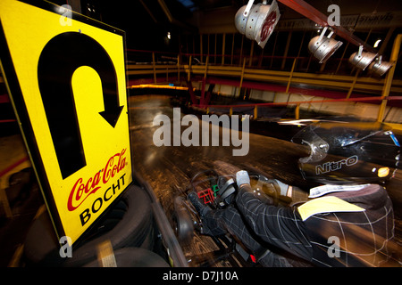 Il Karting a go-kart-in in Dordrecht, Olanda Foto Stock