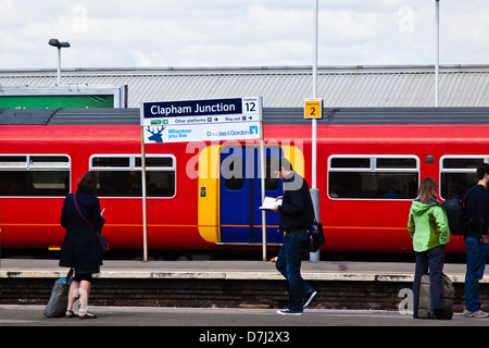 Clapham Junction stazione ferroviaria Foto Stock