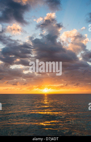 Giamaica, tramonto sul mare Foto Stock