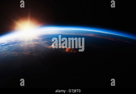 Alba sul Pianeta Terra Foto Stock
