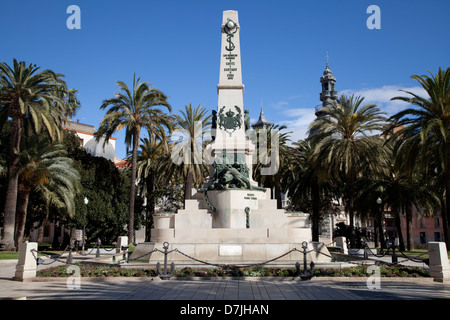 Il monumento agli eroi di Santiago de Cuba e Cavite a Cartagena, Spagna Foto Stock