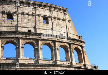 Vista dettagliata del Colosseo a Roma, Italia Foto Stock