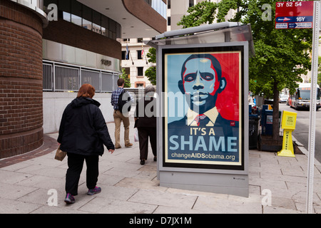 Si tratta di una vergogna Obama annuncio in Washington, DC Foto Stock