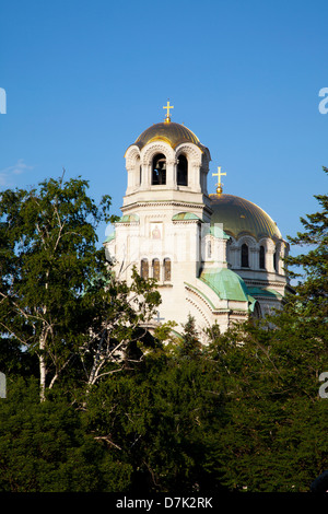 La Bulgaria, l'Europa, Sofia, Ploshtad Aleksandur Nevski posto, Aleksandur Nevski Memorial Church. Foto Stock