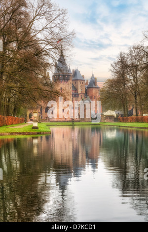 Castello De Haar, Haarzuilens, Utrecht, Paesi Bassi Foto Stock