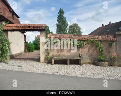 Dettaglio di Mittelbergheim, un villaggio di una regione in Francia denominato Alsazia Foto Stock