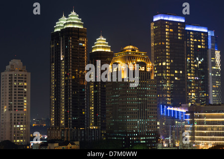 Il quartiere centrale degli affari di Jakarta in Semanggi, Indonesia Foto Stock