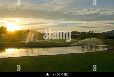 Campo da golf acquolina in Spagna, Mijas Golf. Los Lagos, Mijas Costa, Spagna. Foto Stock