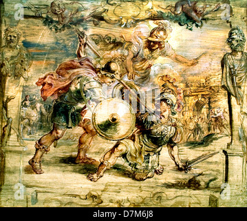 Achille la morte di Hector Peter Paul Rubens 1577-1640 belga fiamminga del Belgio Foto Stock