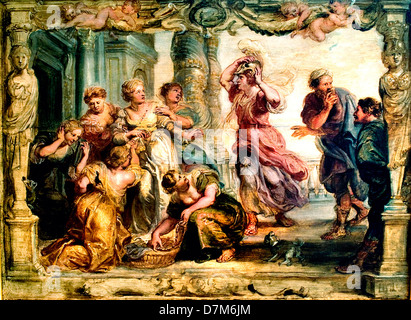 Le Figlie di Lycomedes Peter Paul Rubens 1577-1640 belga fiamminga del Belgio Foto Stock